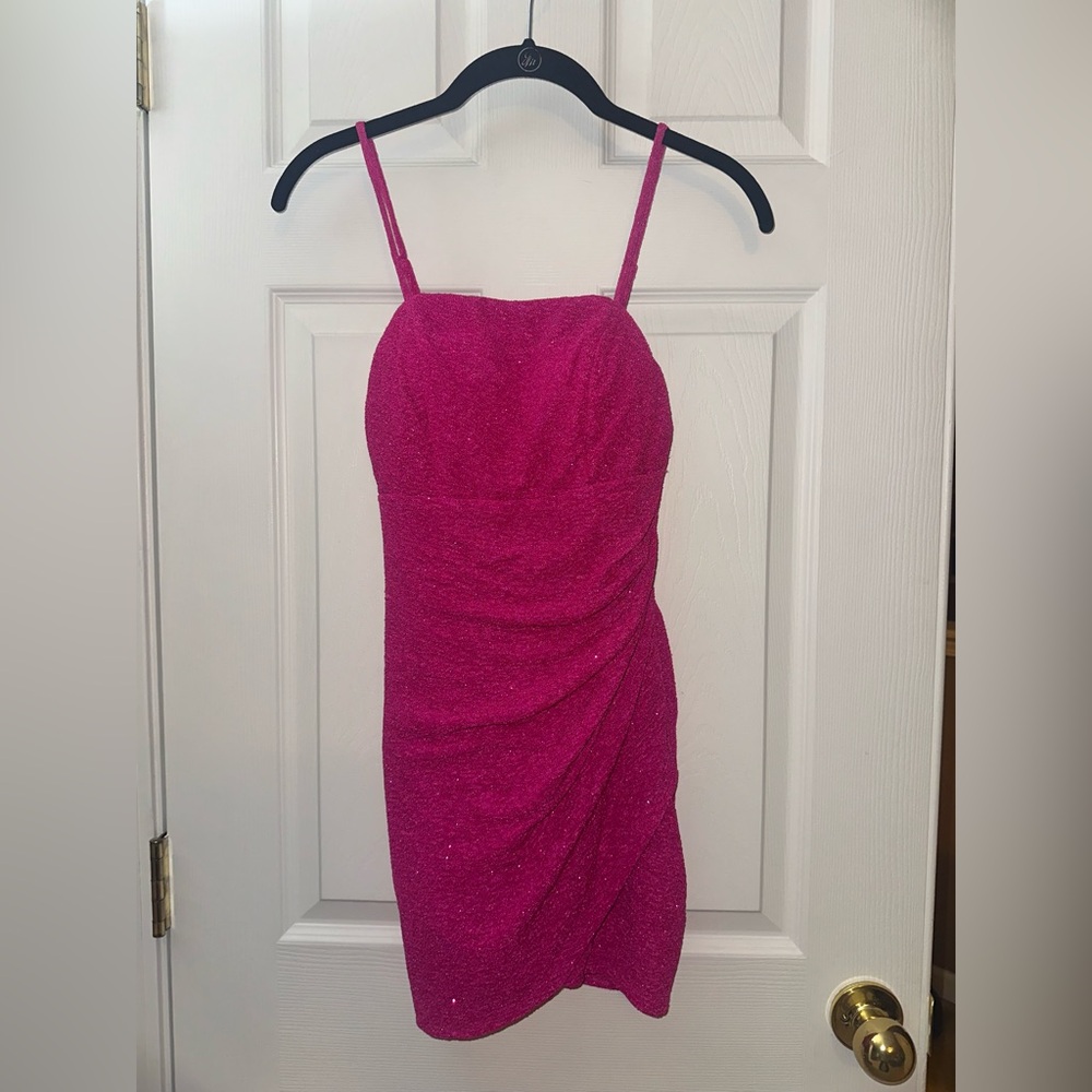NWT Crystal Doll Fuchsia Mini Dress